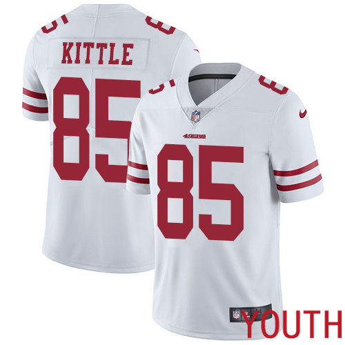 San Francisco 49ers Limited White Youth George Kittle Road NFL Jersey 85 Vapor Untouchable